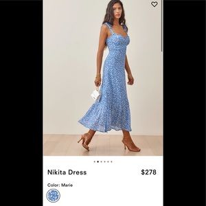 Blue and white floral tie dress. Worn once, perfect condition!